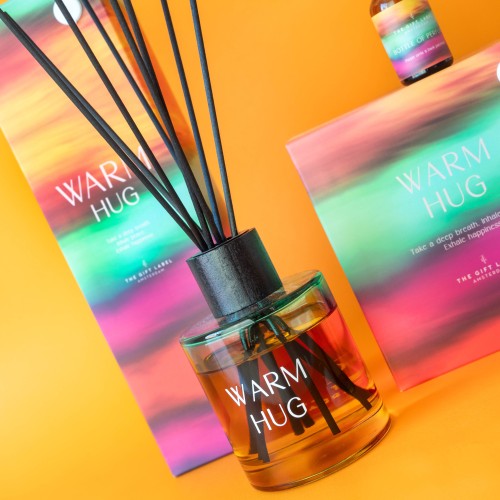 The Gift Label | Glass Reed Diffuser | Purple Orris & Dark Patchouli | Warm Hug | 200ml