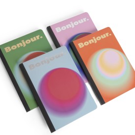 Helio Ferretti | A5 Lined Bonjour Notebook | Light Blue