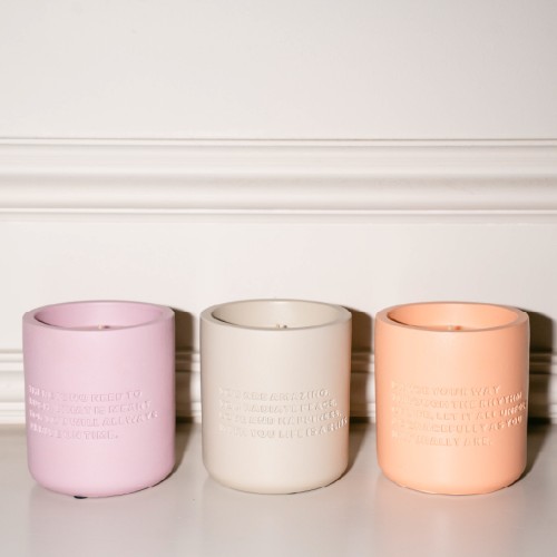 The Gift Label | Studio Collection | Cement Candle | No Need To Rush | 170g