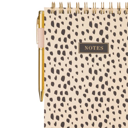 Eccolo | Steno Sheet Pad With Pen Holder & Pen | Animal Print