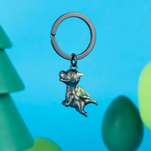 Metalmorphose | Dragon Keyring | Black & Gold