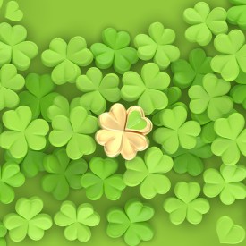 Metalmorphose | Lucky Clover Keyring | Gold & Green
