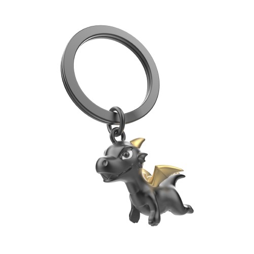Metalmorphose | Dragon Keyring | Black & Gold