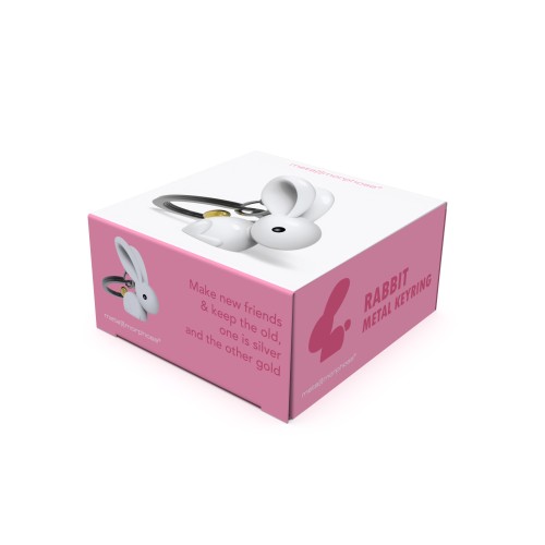Metalmorphose | White Bunny Keyring