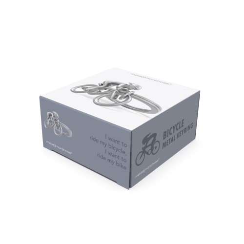 Metalmorphose | Silver Cyclist & Bicycle Keyring
