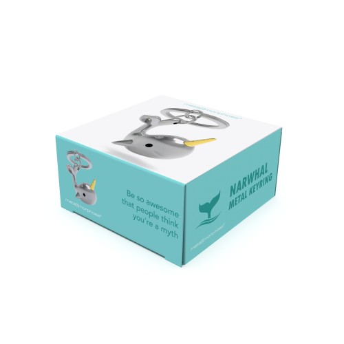 Metalmorphose | Silver & Gold Narwhal Keyring
