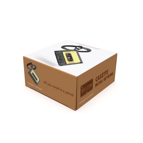 Metalmorphose | Grey & Gold Cassette Tape Keyring