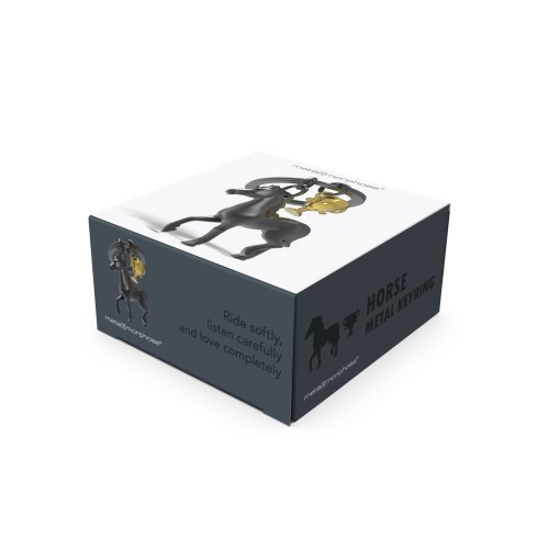 Metalmorphose | Black Horse & Trophy Keyring