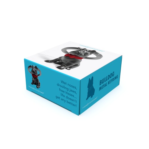 Metalmorphose | Black French Bulldog With Bow Tie Keyring