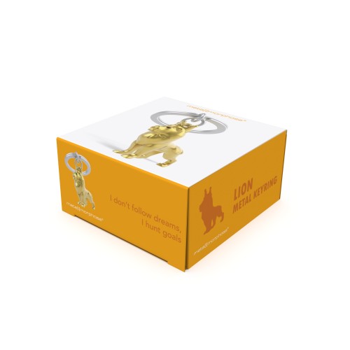 Metalmorphose | Matt Gold Lion Keyring