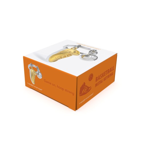 Metalmorphose | Silver & Gold Hi Top Sports Trainer & Ball Keyring