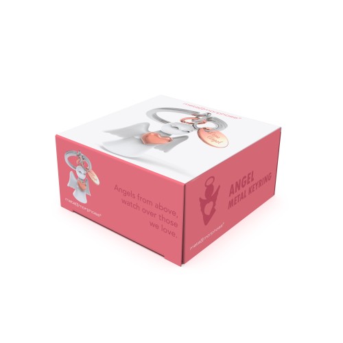 Metalmorphose | White & Rose Gold Angel Keyring