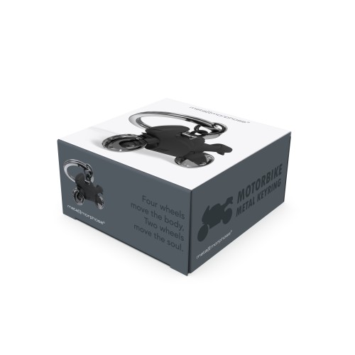 Metalmorphose | Matt Black Motorcycle Keyring