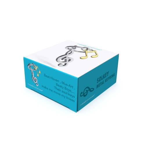Metalmorphose | Silver & Gold Treble Clef Music Note Keyring