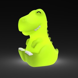 Dhink | Medium Colour Changing LED Silicone Night Light | Green Dino