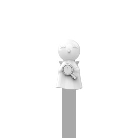Metalmorphose | 3D Angel Silver Key - Protection Bookmark