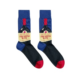Billy Brown Socks | Men's Wine Socks | Blue & Red