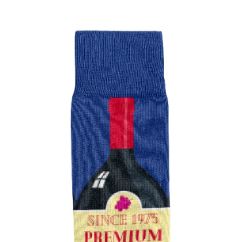 Billy Brown Socks | Men's Wine Socks | Blue & Red