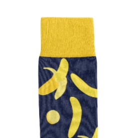Billy Brown Socks | Men's Banana Socks | Blue & Yellow