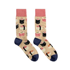 Billy Brown Socks | Men's Sushi Socks | Pink & Blue
