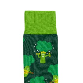 Billy Brown Socks | Men's Fun Broccoli Socks | Green & Yellow