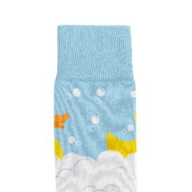 Billy Brown Socks | Men's Rubber Ducky Socks | Blue & Yellow