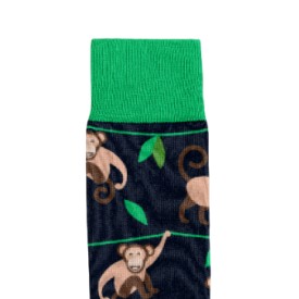 Billy Brown Socks | Men's Monkey Socks | Green & Navy