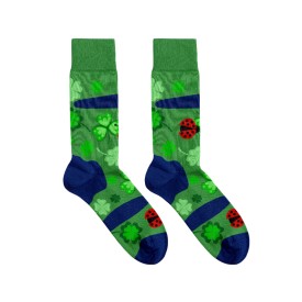 Billy Brown Socks | Men's Lucky Four-Leaf Clover Socks | Green & Blue