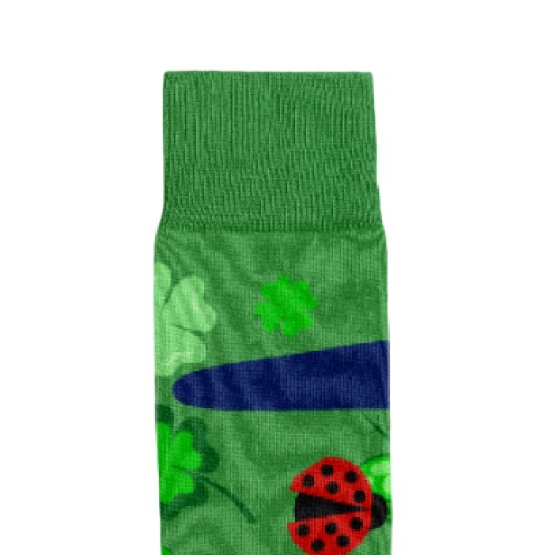 Billy Brown Socks | Men's Lucky Four-Leaf Clover Socks | Green & Blue