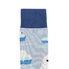 Billy Brown Socks | Men's Polar Bear Socks | Blue & White