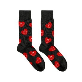 Billy Brown Socks | Men's Smiling Heart Socks | Red