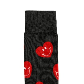 Billy Brown Socks | Men's Smiling Heart Socks | Red