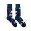 Billy Brown Socks | Men's Space Socks | Blue & Yellow