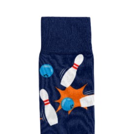 Billy Brown Socks | Men's Tenpin Bowling Socks | Blue & Orange