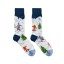 Billy Brown Socks | Men's Skiing Socks | White & Blue
