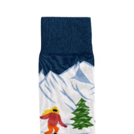 Billy Brown Socks | Men's Skiing Socks | White & Blue