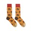 Billy Brown Socks | Men's Cool Beaver Socks | Red & Orange