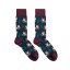 Billy Brown Socks | Men's Fox with Beer Socks | Navy & Burgundy