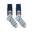 Billy Brown Socks | Men's Space Dog Socks | Blue & Grey