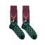 Billy Brown Socks | Men's Dashing Stag Socks | Burgundy & Green