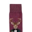 Billy Brown Socks | Men's Dashing Stag Socks | Burgundy & Green