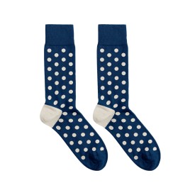 Billy Brown Socks | Men's Polkadot Socks | Blue & Grey