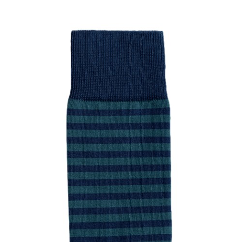 Billy Brown Socks | Men's Striped Socks | Blue