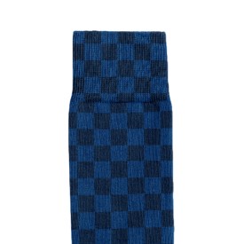 Billy Brown Socks | Men's Checkered Socks | Blue & Orange