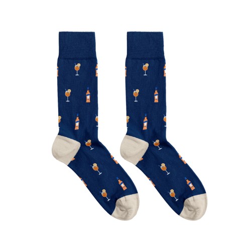 Billy Brown Socks | Men's Aperol Socks | Blue & Grey