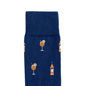 Billy Brown Socks | Men's Aperol Socks | Blue & Grey