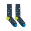 Billy Brown Socks | Men's Italian Vespa Socks | Blue & Yellow