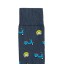 Billy Brown Socks | Men's Italian Vespa Socks | Blue & Yellow