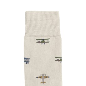 Billy Brown Socks | Men's Classic Plane Socks | Grey & Green