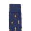 Billy Brown Socks | Men's Beer Socks | Blue & Yellow